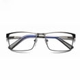 thumbnail image 5 of Gafas de lectura para personas mayores con patas de resorte cuadradas y marco de metal, gafas de lectura de uso duradero, 5 of 5