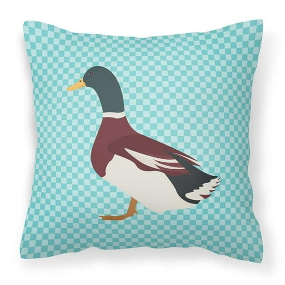 Blue Check Themed Fabric Decorative Pillow
