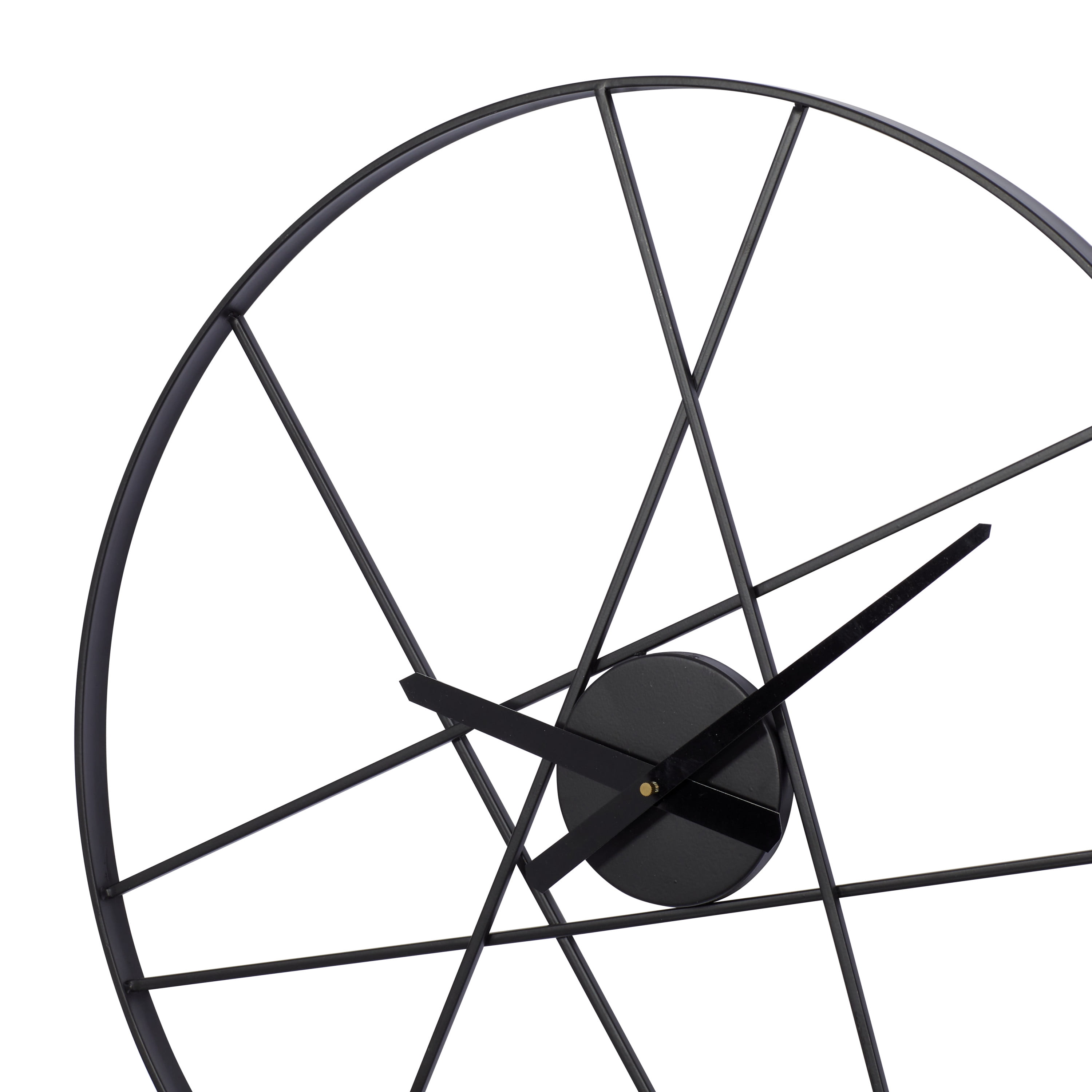 CosmoLiving by Cosmopolitan 24" Black Metal Open Frame Round Wall Clock