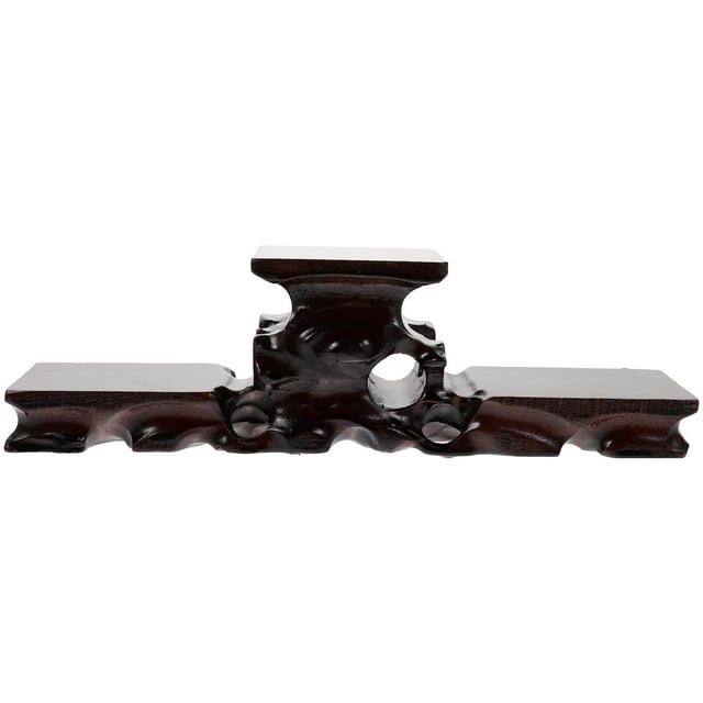 MasteelfCA 1pc Antique Display Rack Carving Crafts Wood Display Stand for Home Office