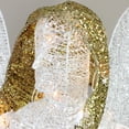 thumbnail image 4 of Northlight 48" LED Lighted White and Gold Glittered Angel Christmas Outdoor Decoration - Warm White, 4 of 6