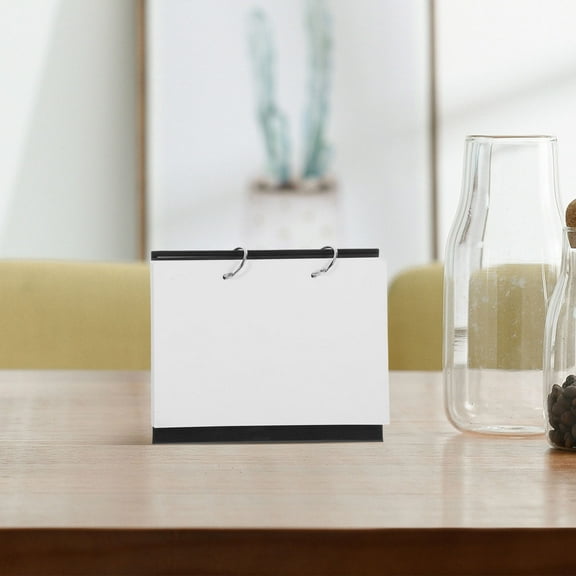 GOOHOCHY Calendars Loose-leaf Blank Desk Calendar 21.00X17.50X6.00CM Black