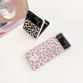 thumbnail image 3 of Galaxy Z Flip 4 Clear Leopard Case, Clear Flexible Rubber Leopard Painted Sparkle Hard Back Case Girls Women Glitter Shockproof Protective Case for Samsung Galaxy Z Flip 4 (Pink), 3 of 7