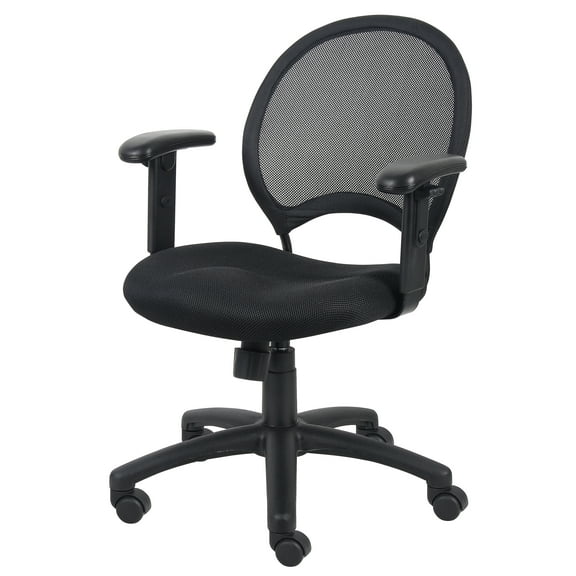 Boss Office Products Mesh Chair With Adjustable Arms