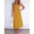 thumbnail image 3 of SURJDE Robe Longue Maxi d'Été Bohème à Fleurs Sans Bretelles pour Femmes, Plage, Fête, 3 of 7