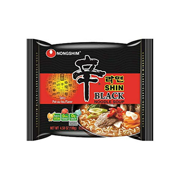 NineChef Bundle - NongShim Shin Black Noodle Soup Spicy 4.58 (Pack of 10)+  1 NineChef ChopStick