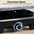 thumbnail image 3 of CUSIMAX Raclette Électrique 1500 W - Plaque Antiadhésive Réversible, Pierre de Gril, 8 Poêles, Spatules en Bois. Parfait pour BBQ Coréen, Noir, 3 of 5