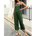 thumbnail image 3 of Salopette Ajustable Sans Manches en Coton et Lin pour Femmes, Ample, avec Poches, 3 of 7