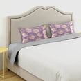 thumbnail image 3 of Satin Pillowcase Envelope Closure Pillow Cover Wrinkle-Resistant & Vibrant Print Pastel Violet Popcorn, 3 of 7