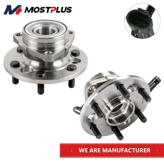 MOSTPLUS Set(2) Front Wheel Hub Bearing Assembly for 1995-2000 Chevy Tahoe GMC Yukon 4WD
