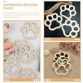 thumbnail image 6 of 30 Pcs Wooden Hollow Dog Paw with Rope Painted DIY Winding Board Chips Paws Shape Graffiti Slices Versatilen Front Door Decor Home Handmade, 6 of 6
