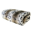 thumbnail image 2 of Plutus Brands  Snow Lynx Faux Fur Luxury Throw, 2 of 3