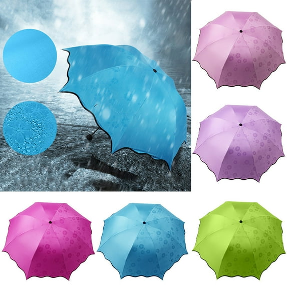 Sunsunrise Waterproof Portable Folding Rain Sunlight Umbrella Travel Anti-UV Summer Parasol
