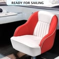 thumbnail image 2 of QinaQin Siège de Bateau Seau de Capitaine Premium, Surpiqûres Blanches et Rouges, 2 of 7