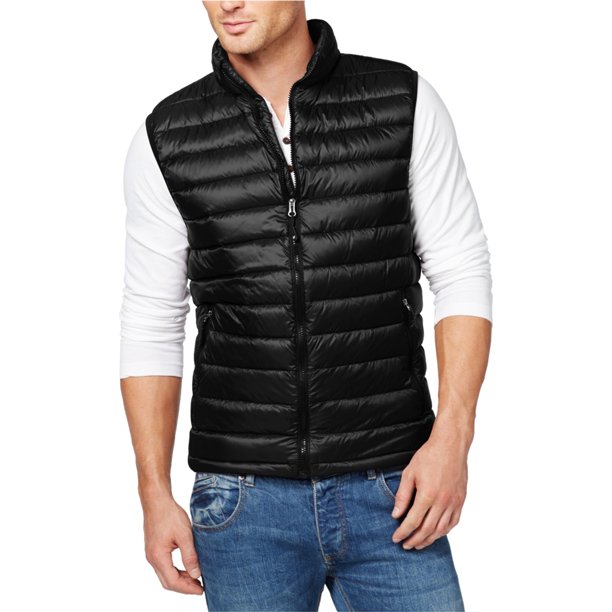 32 Degrees Mens Packable Down Puffer Vest, black, L