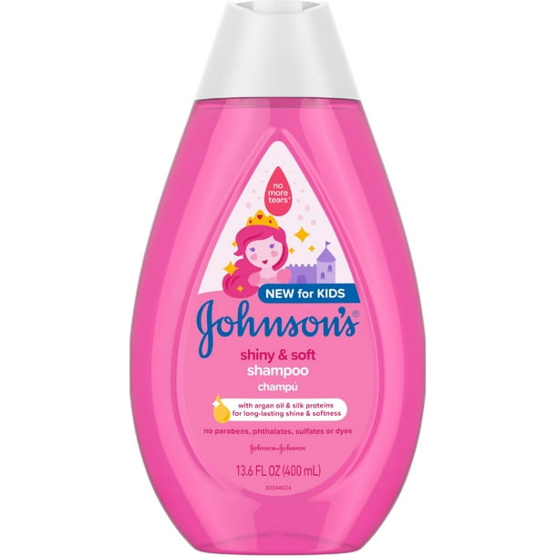 2 Pack JOHNSON'S Shiny & Soft TearFree Kids' Shampoo with Argan Oil