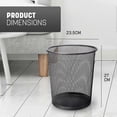 thumbnail image 2 of Black Non-slip Stylish & Sturdy Metal Waste Paper Bin for Home, Bedroom, Office, Bathroom, Living Room & Kitchen ,with Sleek Design, 2 of 5