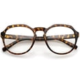 thumbnail image 1 of Modern Keyhole Nose Bridge Clear Lens Round Eyeglasses 55mm (Tortoise / Clear), 1 of 4