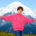 thumbnail image 4 of Ulanda I Love You This Much Kids Hoodies Teens Girls Boys Valentine's Day Cute Graphic Sweatshirt Letter Prints Hoodies Gift (Hot Pink, 10-11 Years), 4 of 6