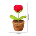 thumbnail image 3 of Handmade Crochet Flowers, Crochet Roses, Knit Flowers, Teacher Appreciation Gifts, Perfect for Birthday, Anniversary, Christmas, Valentine's Rose, 3 of 6