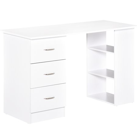 White 47" Workstation - Large Working Area - College Dorm & Bedroom - Long - lasting Use