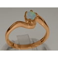 thumbnail image 3 of LBG British Made 14k Rose Gold Real Genuine Opal Womens Engagement Ring - 33 size options - Size 5.75, 3 of 5