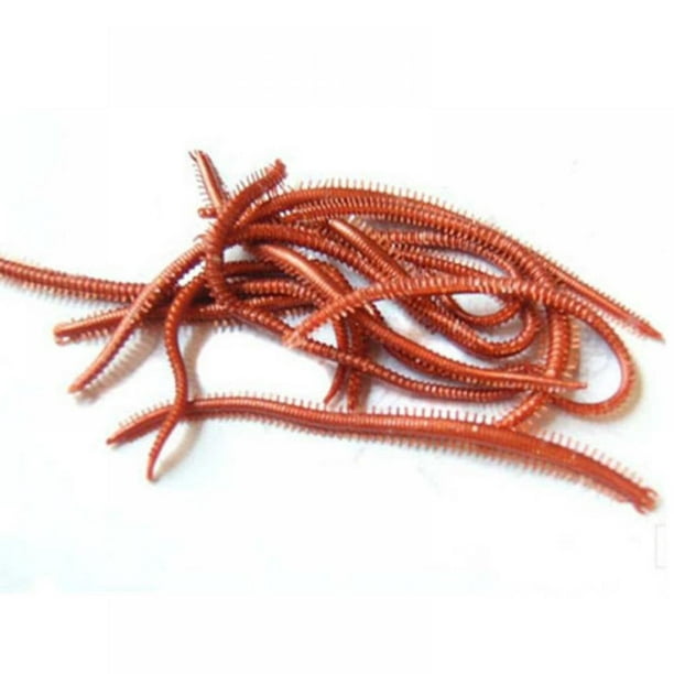 Choosebetter 20pcs Lifelike Soft Silicone Artificial Earthworm