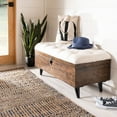 thumbnail image 2 of Safavieh Liam Rustic Tufted Cocktail Ottoman with Storage, 2 of 13