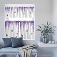 thumbnail image 6 of 3 Piece Kitchen Curtains and Valances Set Wisteria Cafe Curtains 36 Inch Length Purple Flowers Butterflies Vintage Spring Valance & Tier Curtain for Living Room Bedroom Small Window 54"x18"+27"x36"*2, 6 of 6