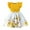 Yellow, variant on WOYY Girl's Butterfly Print Ribbed Dress Ruffle Sleeveless Summer Casua Dress, Sizes 2-7
