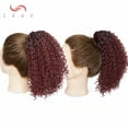 thumbnail image 4 of SEGO Afro Kinky Curly Ponytail Extensions Short Synthetic Hair 8 Inch Drawstring Puff Ponytail Hairpieces for Women, 4 of 8