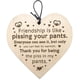 thumbnail image 1 of Placa colgante de madera | Colgante de madera de la amistad | Adorno decorativo para el árbol de Navidad, el hogar, el coche y la mochila | Regalo para familiares y amigos, 1 of 1