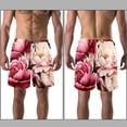 thumbnail image 3 of luoweisi Men's Beach Shorts Quick Dry Swim Trunks with Mesh Lining Peony S, 3 of 5