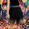 thumbnail image 2 of XAOFW Girls Skirts Layered Elegant Midi Length Star Moon Sequins Flowy Tutu Celebration Ball Gown Stylish Breathable Evening Party Skirt, 2 of 7