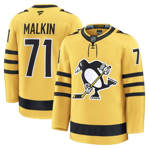 Men's Fanatics Evgeni Malkin Gold Pittsburgh Penguins Alternate Premium Player Jersey