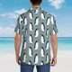 thumbnail image 4 of Balery Penguin Camisas hawaianas de manga corta para hombre, camisas playeras de corte holgado, camisas de vacaciones con botones,Medium, 4 of 7