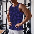 thumbnail image 5 of Pofeuu purple flower Snowflake Print Men's Workout Tank Tops Sleeveless Muscle Gym Shirt Quick Dry-Large, 5 of 7