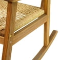 thumbnail image 5 of Patio Flare Eurochord Traditional Outdoor Wood Rocking Chair in Natural, 5 of 7