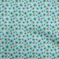 thumbnail image 1 of oneOone Georgette Viscose Bleu Clair Tissu Floral Rétro Robe Tissu Imprimé Tissu par la Cour 42 Pouces de Large, 1 of 5
