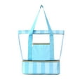 thumbnail image 1 of Double Layer Large Capacity Beach Bag Portable Swim Gear Organizer Travel Handheld Storage Tote, 1 of 4