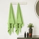 thumbnail image 4 of Juego de 2 toallas de baño de algodón REGALWOVEN, altamente absorbentes, de secado rápido, toalla ligera para baño verde 28' x 56', 4 of 7