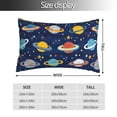 thumbnail image 2 of Goofa Planets and Stars Print Plush Throw Pillow Case, Soft Velvet with Hidden Zipper, Decorative Cushion Cover for Sofa, Bed, Car, and Home Décor-16"x24", 2 of 6
