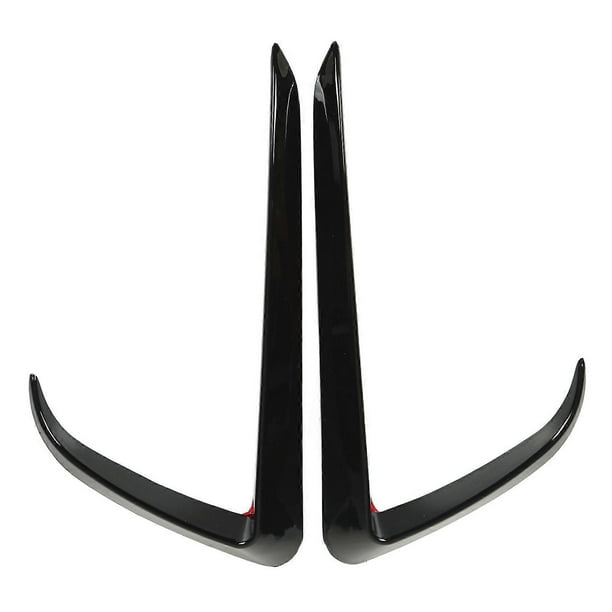 2PCs Front Bumper Wind Knife Front Bumper Blade Trim Replacement for Tesla Model Y 2020?2022 Glossy Black