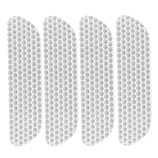 WDOplteas 4 Uds. Pegatinas para Puerta Coche Abierta Cintas Reflectantes Marca Advertencia (blanco)
