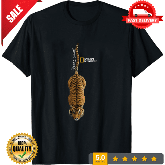 National Geographic Black Tiger T-Shirt Unisex Size S-5XL, NEW TRENDING ITEM-TH83106