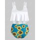 thumbnail image 2 of Conjunto Tankini de superposición de contraste de girasol talla grande Rosegal Tankinis, 2 of 5