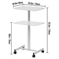 BENTISM Mobile Laptop Desk Rolling Computer Table Adjustable Laptop