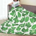 thumbnail image 6 of Vsdgher Green Leaves Ultra-Soft Micro flannel Blanket Throw Blankets for Couch Sofa, Bed (4 sizes)-50"x40", 6 of 7