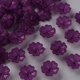 thumbnail image 1 of Transparent Frosted Acrylic Bead Caps 5-Petal Flower Dark Orchid 16.5x6mm Hole: 1.6mm about 959pcs/500g, 1 of 6