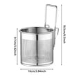 thumbnail image 3 of Fondue Chinoise Filet en Acier Inoxydable Passoire Suspendue pour Cuisines Fêtes Pique-Niques Petite Friteuse avec Mini Friteuse et Marmite avec Pinces et Couvercle pour 1 2 Personnes, 3 of 9